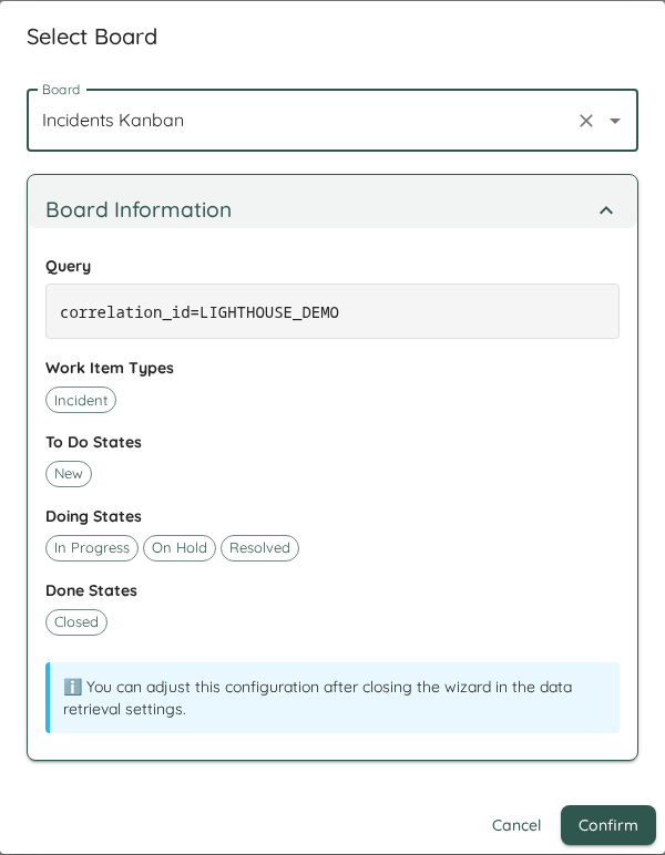 Select ServiceNow Visual Task Board