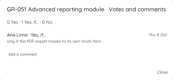 Votes and comments