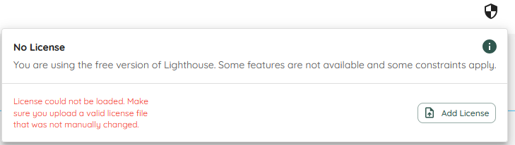 Invalid License