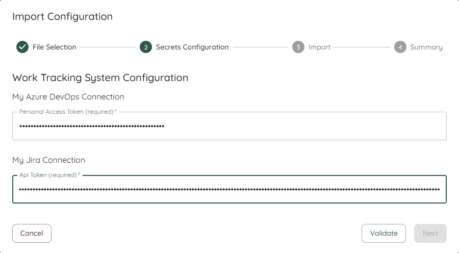 Secret Parameter Configuration
